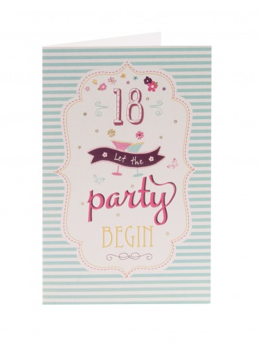 Pretty 18th Birthday Card