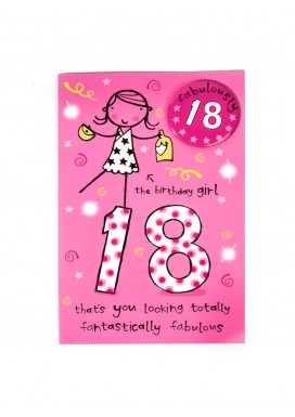 Benny 18th Female Birthday Card