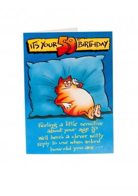 Giggles 50th Birthday Card
