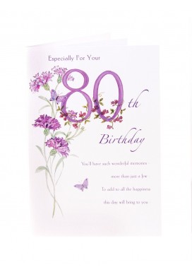 Kathryn White 80th Birthday Card