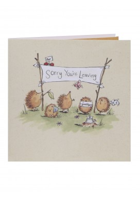 A La Mode Hedgehog Sorry You're Leaving Card