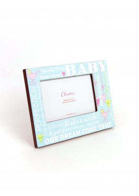 Blue & Wihte Baby Boy Photo Frame 6x4 Inch