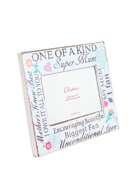 Blue With Floral Mum Photo Frame 6x4 Inch