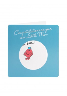 Mr Small New Baby Boy Card