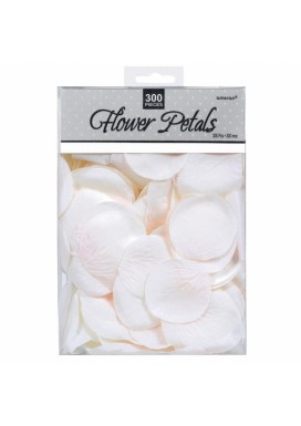White Fabric Rose Flower Petals