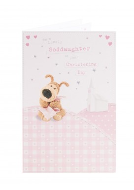 Boofle Christening Day Card - For Goddaughter