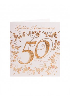 L'amour 50th Golden Anniversay Card