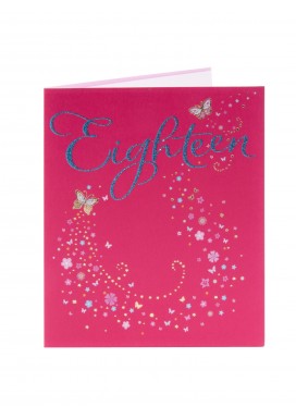 Glittering 18th Birthday Card