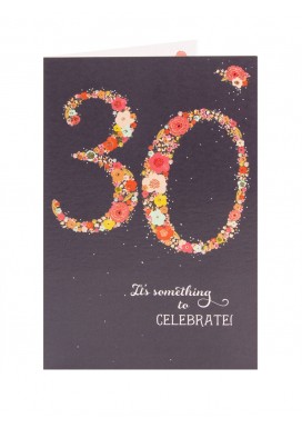 Pretty Florals 30th Birthday Card