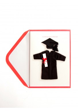 Cap & Gown Graduations Congratulations Card