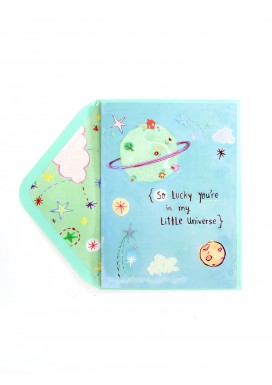 Friends Greeting Card Planets