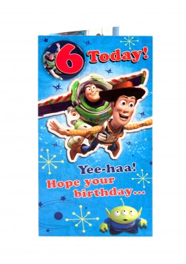 Woody & Buzz 6th Birthday Card