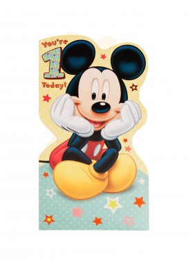 Mickey Mouse 1st Birthday Card