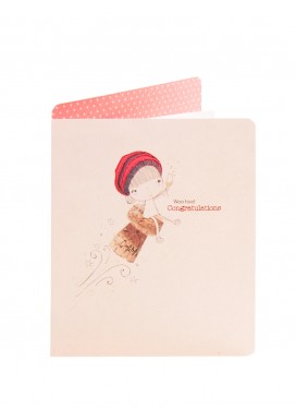 Champagne Cork Congratulations Card