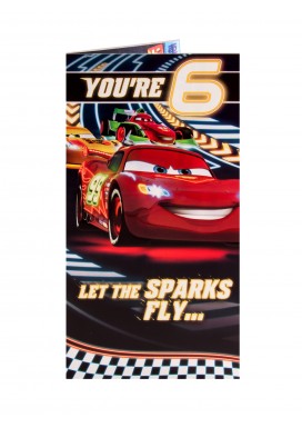 Disneys Cars 6th Birthday Card