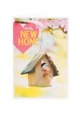 Bird House Sparkling New Home Card
