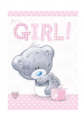 Me To You Tiny Tatty Baby Girl Card