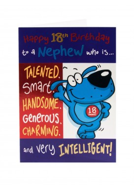 Happy 18th Birthday Card -  For Nephew 