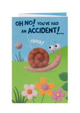Accident Prone Snail Get Well Card