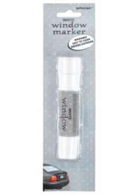 Window Marker Wedding White
