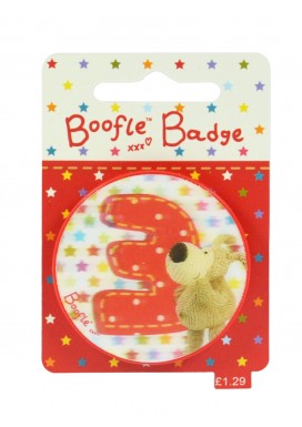 Boofle 3D Clip On Badge - Age 3