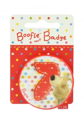 Boofle 3D Clip On Badge - Age 7