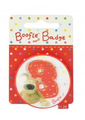 Boofle 3D Clip On Badge - Age 8