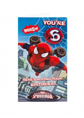 Spider Man 6th Birthday Card