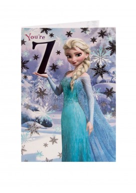 Disney Frozen Elsa Age 7 Birthday Card