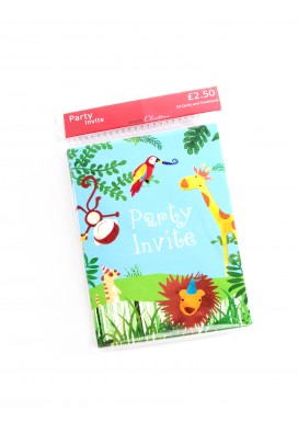 Simply Jungle Party Invitations - Set of 10