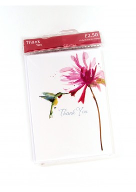 Simply Hummingbird Thank You Cards - Set Of 10