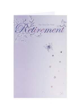 Vines And Butterlies Retirement Card