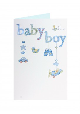 Illustrated Toys New Baby Boy Card