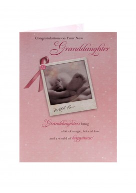 Birth Congratulations Card - New Granddaughter