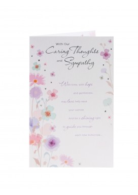 Caring Thoughts With Sympathy Card