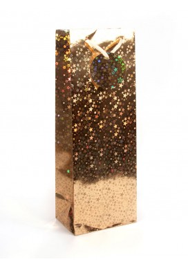 Gold Holographic Bottle Gift Bag