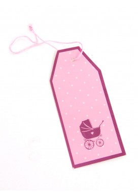 Pink Polka Dot Baby Girl Gift Tag