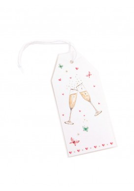 Champagne Wedding Gift Tag