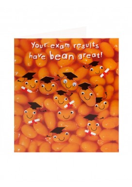 Cute Bean Exam Congratulations Card