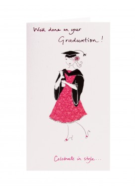 Sparkling Girl Graduation Card