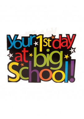 Bright First Day At Big School Card