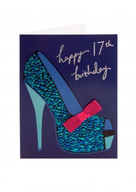 Sparkling Shoe 17th Birthday Card