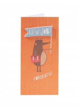 Cute Bear New Job Congratulations Card