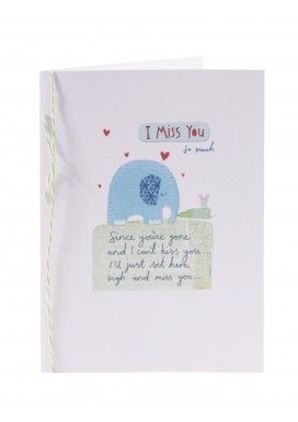 Little Elephant Miss You Card