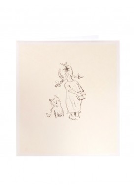 Simply Little Girl Sketch Card