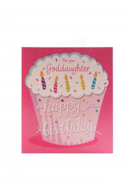 Simply Goddaughter Juvenile Cake Birthday Card