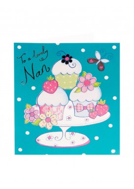 Simply Nan Cake Stand Birthday Card