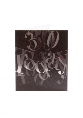Simply Typography 30th Birthday Card