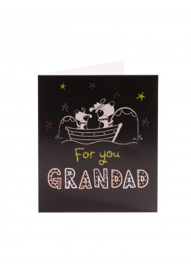 Simply Black Grandad Birthday Card