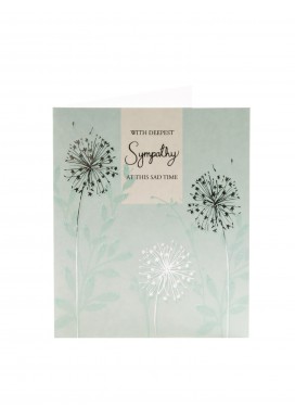 Simply Dandelion Green Sympathy Card